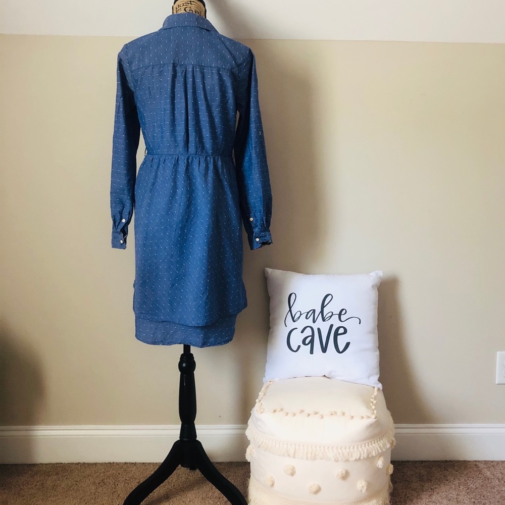 Anthropology tiered chambray tiered shirtdress - Picture 6 of 8